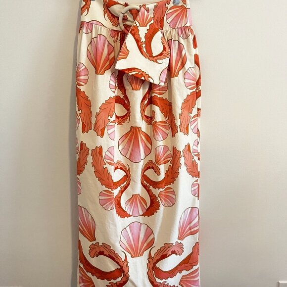 ADRIANA DEGREAS  Off White Seashell Top & Long Skirt Set - Small - Picture 9 of 13